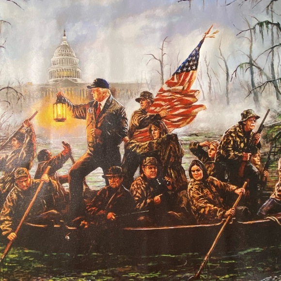 President Trump Navigating the D.C Swamp Canvas Poster - Picture 2 of 6